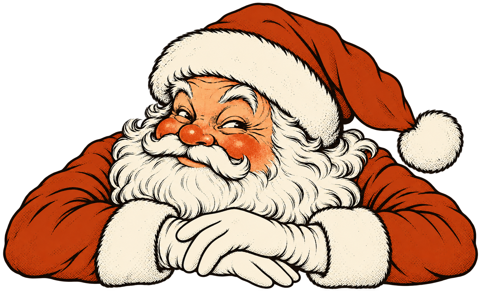 The Santa illustration from the Reubens Christmas specials menu
